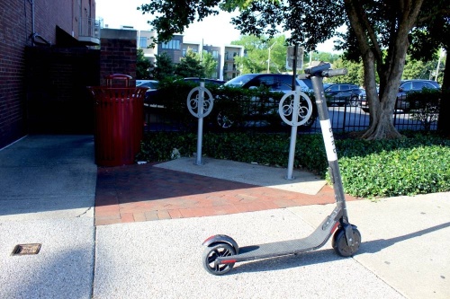 Four scooter providers in Austin are cooperating with a new program to reduce scooter traffic in one of downtown Austin's busiest areas. (Dylan Skye Aycock/Community Impact Newspaper)
