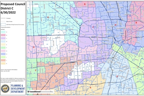 According to city demographer Jerry Wood, District C is overpopulated by 20,000 people. (Courtesy city of Houston)