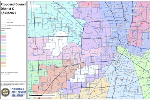 According to city demographer Jerry Wood, District C is overpopulated by 20,000 people. (Courtesy city of Houston)