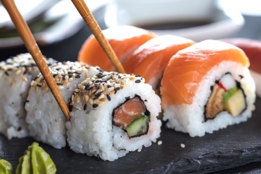 Rock N' Roll Sushi offers numerous rock music-themed sushi rolls in its unique stores. (Courtesy Adobe Stock)