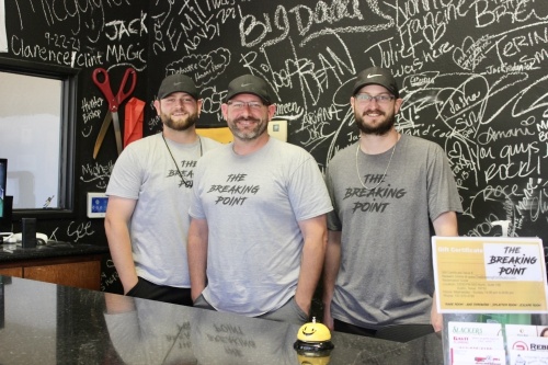 The Breaking Point, near Intersteller Barbecue, is a family-run business with Jaime and Jason Fallwell as the owners and sons Tyler and Evan as the manager and assistant manager. (Sumaiya Malik/Community Impact Newspaper)