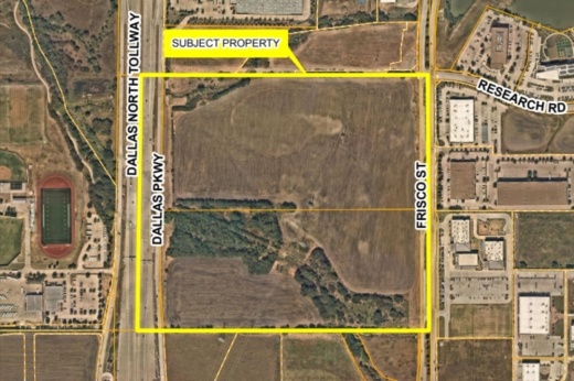 A 75.8-acre plot of land on the east side of the Dallas North Tollway is zoned for agricultural uses. (Courtesy city of Frisco)