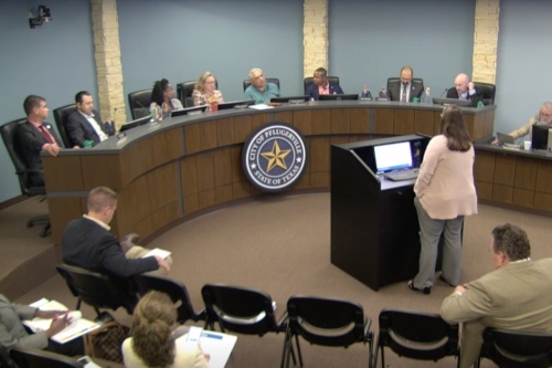Screenshot of city council meeting livestream