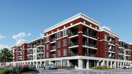 Rendering of a new apartment building planned for The Links on PGA Parkway