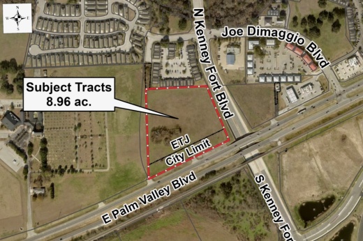 A new mixed-use project could bring up to 530 housing units and commercial space to the northwest corner of Kenney Fort Boulevard and Hwy. 79 following Round Rock City Council's approval of annexation and rezoning requests as well as a utilities service agreement. (Courtesy city of Round Rock)
