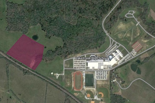 Montgomery ISD administration is eyeing a potential site for elementary school No. 7 off FM 2854 after the board of trustees authorized the district to move forward with the due diligence phase for the site during a special meeting July 26. (Screenshot via Google)