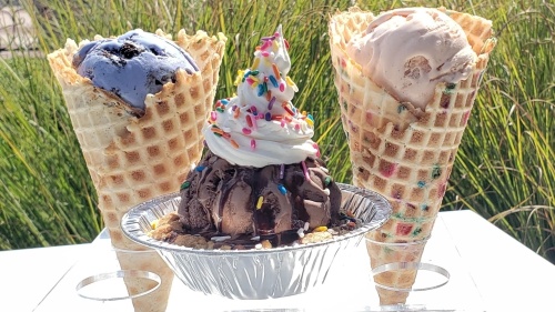 Local Creamery Plano offers ice cream cones, sundaes and more. (Courtesy Local Creamery Plano)