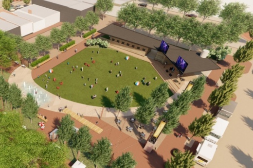 Design features, project cost, funding sources, timeline and more details were discussed during an Aug. 2 work session. Pictured is the 4th St. Plaza. (Rendering courtesy city of Frisco)