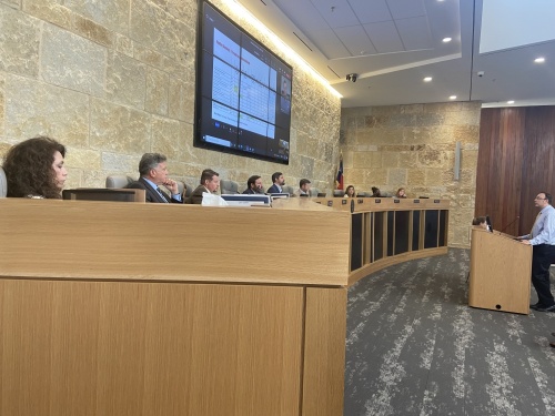 Buda City Council went through plans for the fiscal year 2022-2023 budget. (Christopher Green/Community Impact Newspaper)
