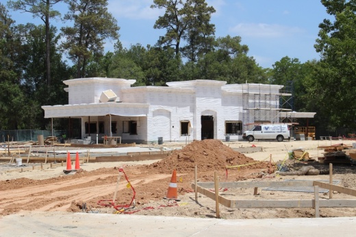 In-N-Out Burger is under construction on Lake Woodlands Drive. (Andrew Christman/Community Impact Newspaper)