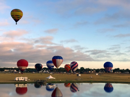 The morning ascension of hot air balloons at the 2018 Kyle Pie in the Sky Hot Air Balloon Festival is set to repeat after a two year hiatus. (Courtesy City of Kyle)