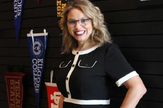 Amy Hollie is the founder and owner of GuideU, where she helps parents and students navigate the college application process. (Andrew Christman/Community Impact Newspaper)