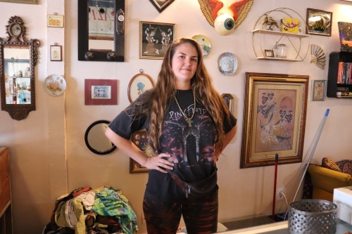 Rachel McCartney is slated to host a grand opening celebration Sept. 3 for her shop, Old Soul Exchange, in downtown San Marcos. (Zara Flores/Community Impact Newspaper)