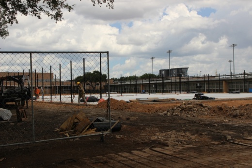 One ongoing 2020 bond project is installing tennis courts at Lamar Consolidated High School. Similarly, additional athletics projects will be in the 2022 bond package. (Asia Armour/Community Impact Newspaper)