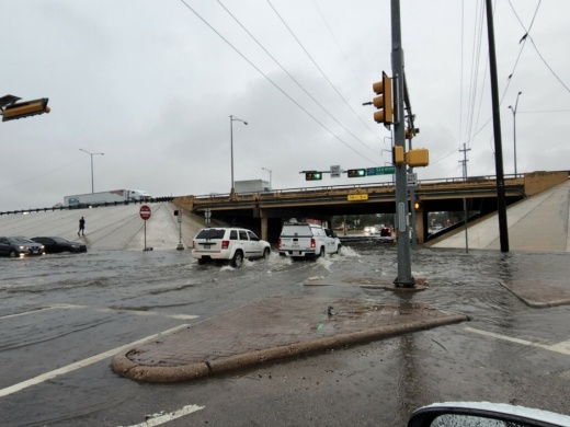 Severe flooding has been reported in multiple areas in East Dallas, according to the Dallas Police Department. (Courtesy Dallas Police Department)