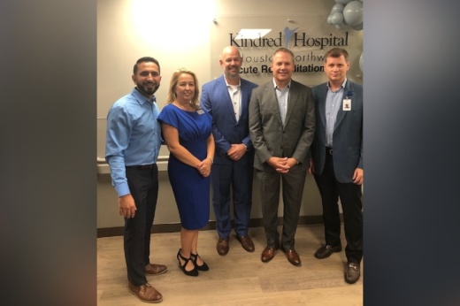 Kindred Hospital Houston Northwest held a ribbon cutting Aug. 17 at 11297 Fallbrook Drive, Houston, for the facility’s new rehabilitation unit. (Courtesy Kindred Hospital Houston Northwest)