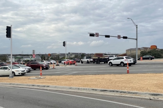 Parmer Lane diverging diamond intersection