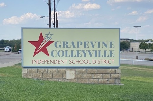 Grapevine-Colleyville ISD road sign 