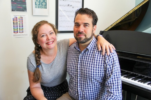 Janice Fehlauer and Carlos Gaviria purchased Kingwood Music School on West Lake Houston Parkway in 2013. (Wesley Gardner/Community Impact Newspaper)