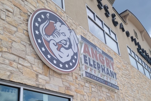 A mid-September opening is anticipated for the politically themed bar and grill. (April Halpin/Community Impact Newspaper)
