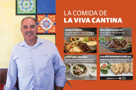 Chris Smith opened La Viva Cantina last September with a focus on quality and employee care. (Owner photo by Mikah Boyd/Community Impact Newspaper; Food photos courtesy La Viva Cantina)