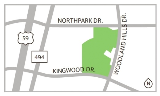 Located near the intersection of Kingwood Drive and Woodland Hills Drive, Woodland Hills Village comprises 1,605 single-family homes and is zoned to Humble ISD schools. (Ronald Winters/Community Impact Newspaper)
