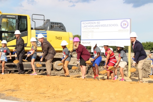 Richardson ISD broke ground Sept. 6 on construction for the new Lake Highlands Middle School. (Jackson King/Community Impact Newspaper)