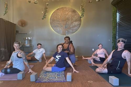 The Relaxed Flow class is ideal for beginners and those struggling with mobility. (Courtesy Oak   Lotus Yoga) 