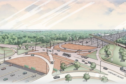 Rendering of a cap on a highway