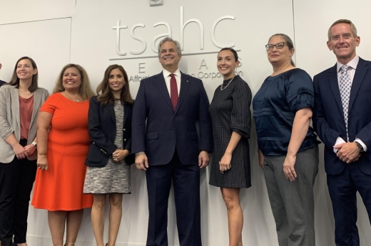 On Sept. 14, Mayor Steve Adler, the Texas State Affordable Housing Corp., JPMorgan Chase & Co. and Texas Capital Bank gave presentations on their plan to end homelessness in Austin. (Katy McAfee/ Community Impact Newspaper)