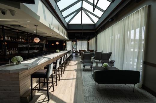 A new rooftop lounge is slated to debut Sept. 16 at the Georgia James steakhouse at 3505 W. Dallas St., Houston, featuring fire pits and a view of the downtown Houston skyline. (Courtesy Michael Anthony)