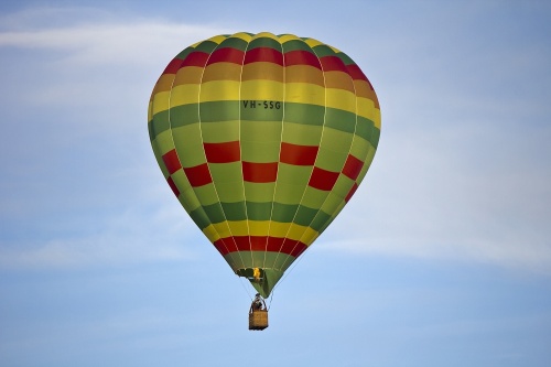 Photo of a hot air balloon in the sky