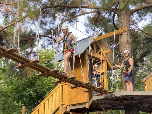 Geronimo Adventure Park offers zip lining, ax throwing and rock climbing, among other activities. (Courtesy Geronimo Adventure Park)
