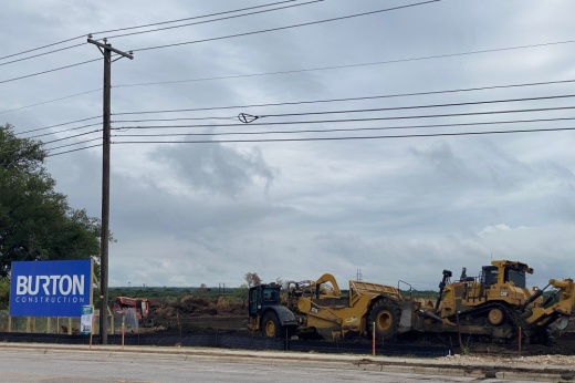 Land is being cleared along Chisholm Trail Road in Round Rock in preparation for a new industrial development, according to city officials and developer representatives. (Brooke Sjoberg/Community Impact Newspaper)