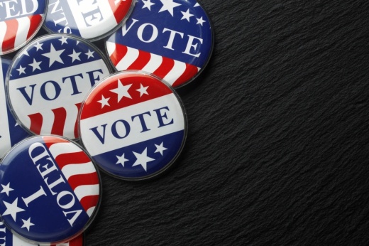 Election vote buttons