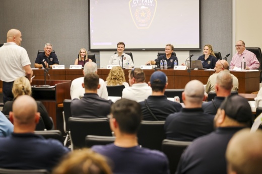 The Harris County ESD 9 commissioners met in a regular meeting on Sept. 22 to finalize the 2023 tax rate and review other business. (Courtesy Daniel Arizpe)
