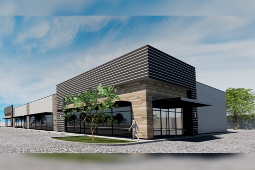 Porter Lake Crossing is set to open in late 2022 and will feature three multitenant buildings. (Rendering courtesy Porter Lake Crossing)