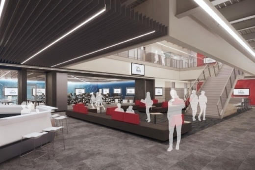 Work will begin this fall on an expansion to Frisco ISD’s Career and Technical Education Center, which will include a mixture of architecture, graphics, animation, esports and artificial intelligence labs. (Rendering courtesy Frisco ISD)