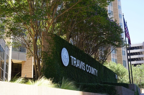 Travis County sign