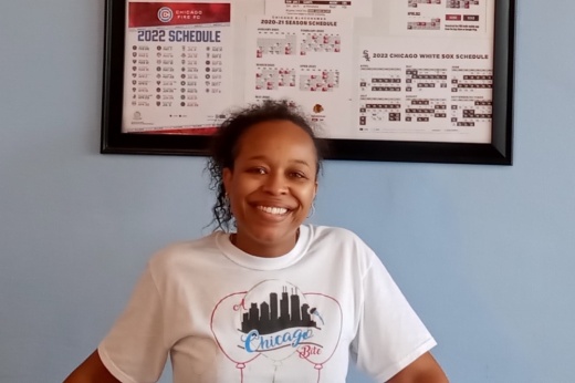 Krystal Cross, a native Chicagoan, is co-owner of A Chicago Bite, which offers a variety of Chicago-style foods. (Edmond Ortiz/Community Impact Newspaper)

