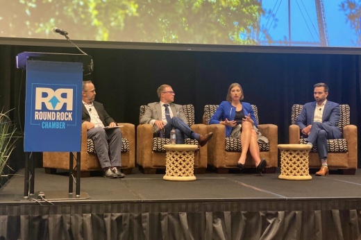 Area leaders met to discuss the state of health care during a Round Rock Chamber luncheon Sept. 27. (Brooke Sjoberg/Community Impact Newspaper)