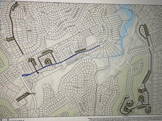 Map of a road system.