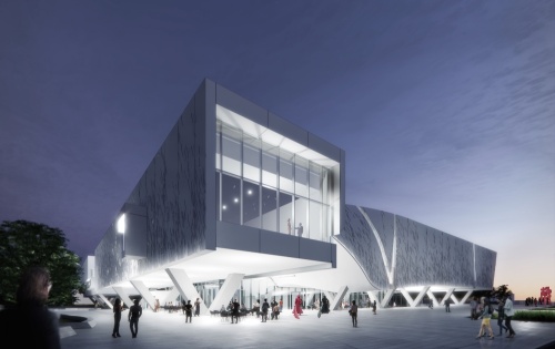 Rendering of a planned art museum