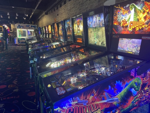 Pinballz Kingdom features classics such as pinball machines and new arcade games. (Photos by Christopher Green/Community Impact)