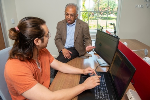 Suku Nair (right) is the director of the AT&T Center for Virtualization at SMU. (Courtesy SMU)