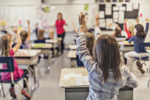 Students in a classroom.