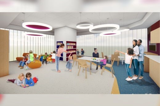 rendering of kids playroom