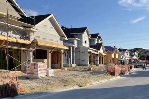 photo of houses being built