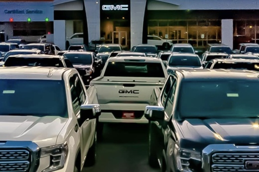 cars at the Nyle Maxwell GMC dealership