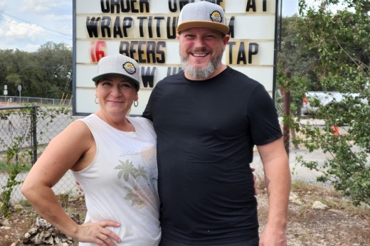 Ryan and Hidee Cummings opened the Texas Wraptitude location in 2017. (Jarrett Whitener/Community Impact Newspaper)